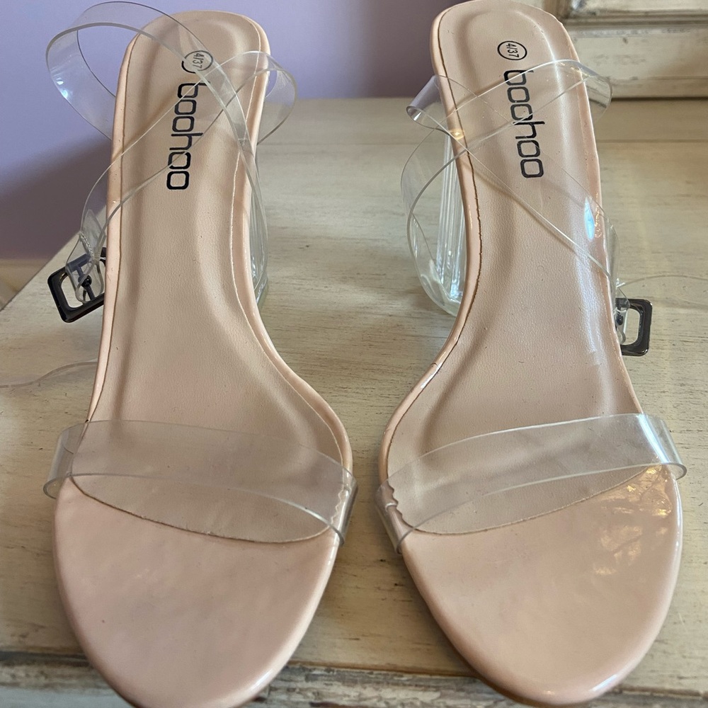 Clear high heels